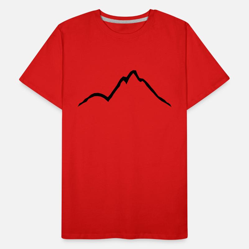 Conception de lignes de belles montagnes T-shirt bio Premium Homme