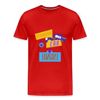 Tuning-Auto, alltägliche Kontrollen - Männer Premium Bio T-Shirt - Rot - Vorne - Damien (186cm)