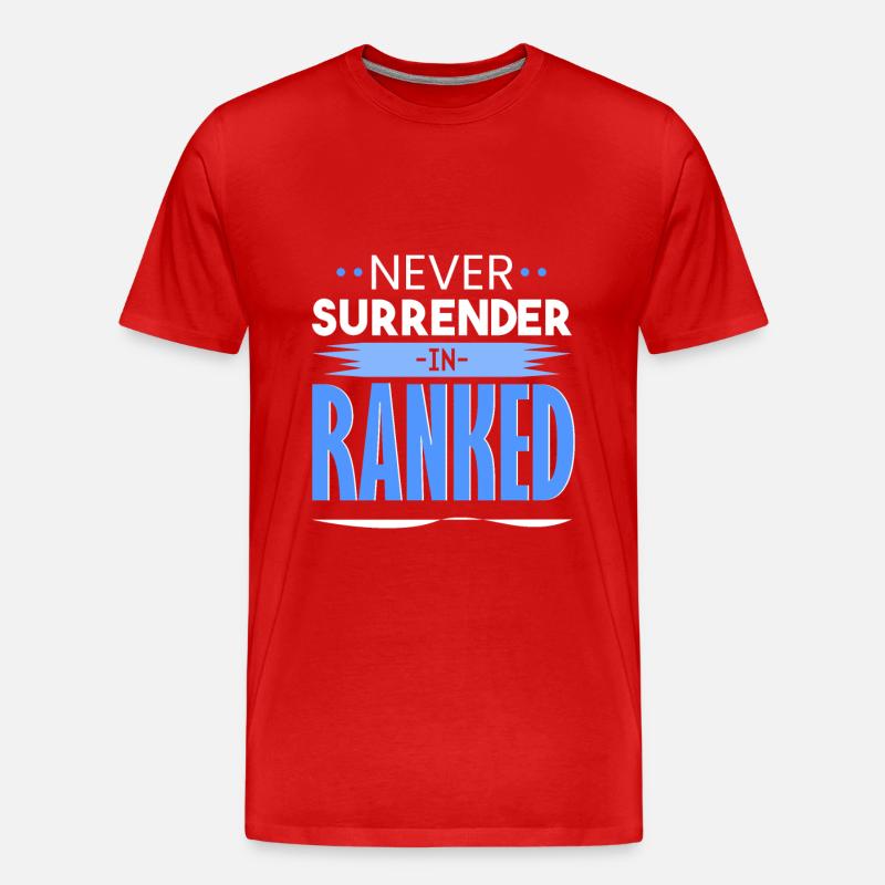 Niemals SURRENDER - Männer Premium Bio T-Shirt - Rot