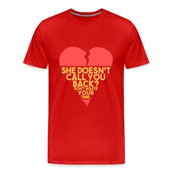Lass sie gehen! - Männer Premium Bio T-Shirt - Rot - Vorne - Damien (186cm)