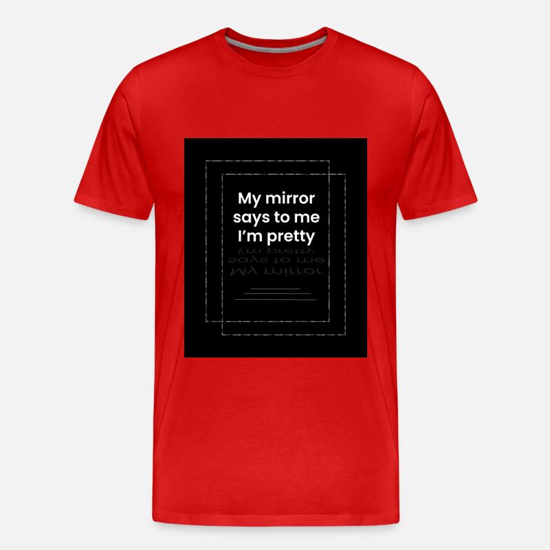 Ich bin sehr hübsch - Männer Premium Bio T-Shirt - Rot