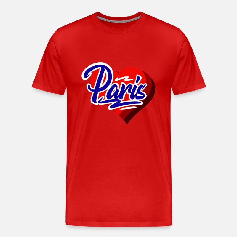 Paris - Männer Premium Bio T-Shirt - Rot