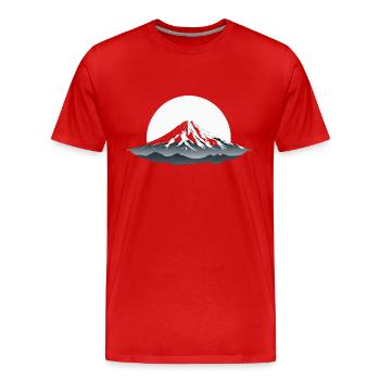 Majesté de la montagne - T-shirt bio Premium Homme - rouge - Devant - Damien (186cm)