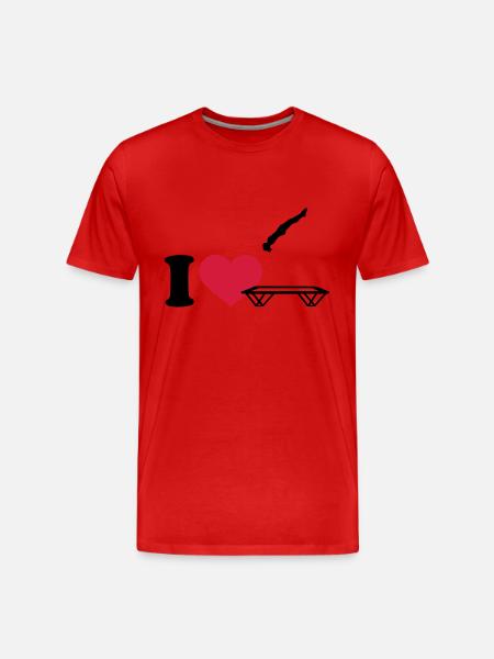 Trampolin - Männer Premium Bio T-Shirt - Rot