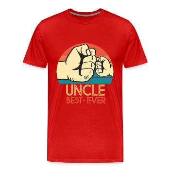 Gift uncle uncle best ever uncle uncle - Men's Premium Organic T-Shirt - red - Front - Damien (186cm)