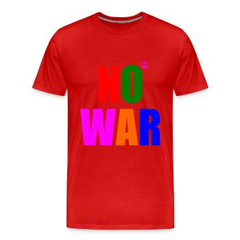 No war - T-shirt bio Premium Homme - rouge - Devant - Damien (186cm)