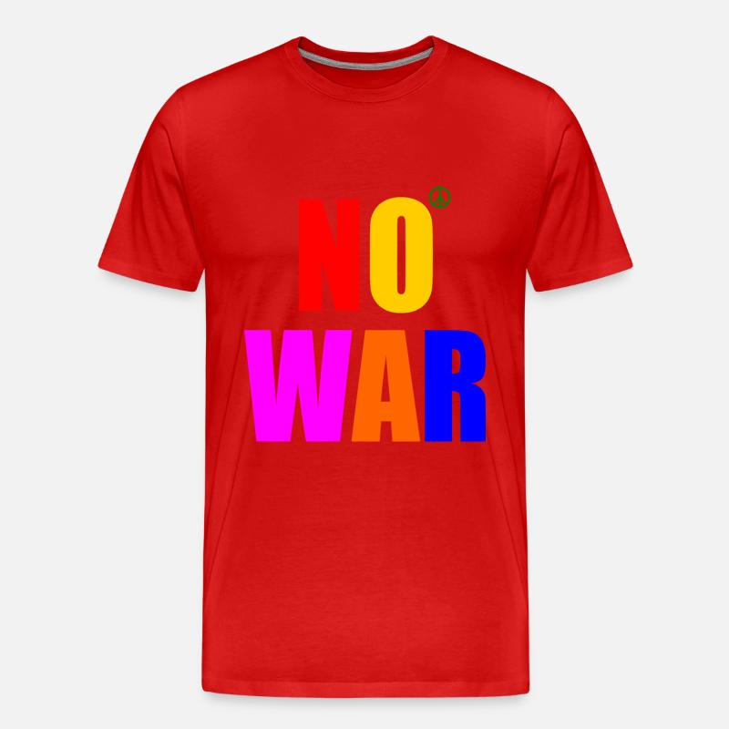 No war - Männer Premium Bio T-Shirt - Rot