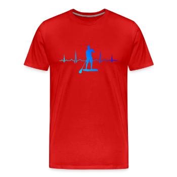 Standup Paddle Planche Stand up Paddli - T-shirt bio Premium Homme - rouge - Devant - Damien (186cm)