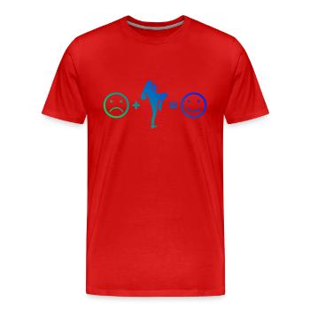 Boxe Thaï Femmes Boxe Thaï Muay Thaï Boxeur Thaï - T-shirt bio Premium Homme - rouge - Devant - Damien (186cm)