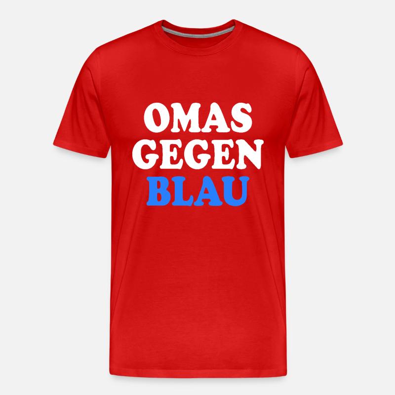 Omas gegen blau - Männer Premium Bio T-Shirt - Rot