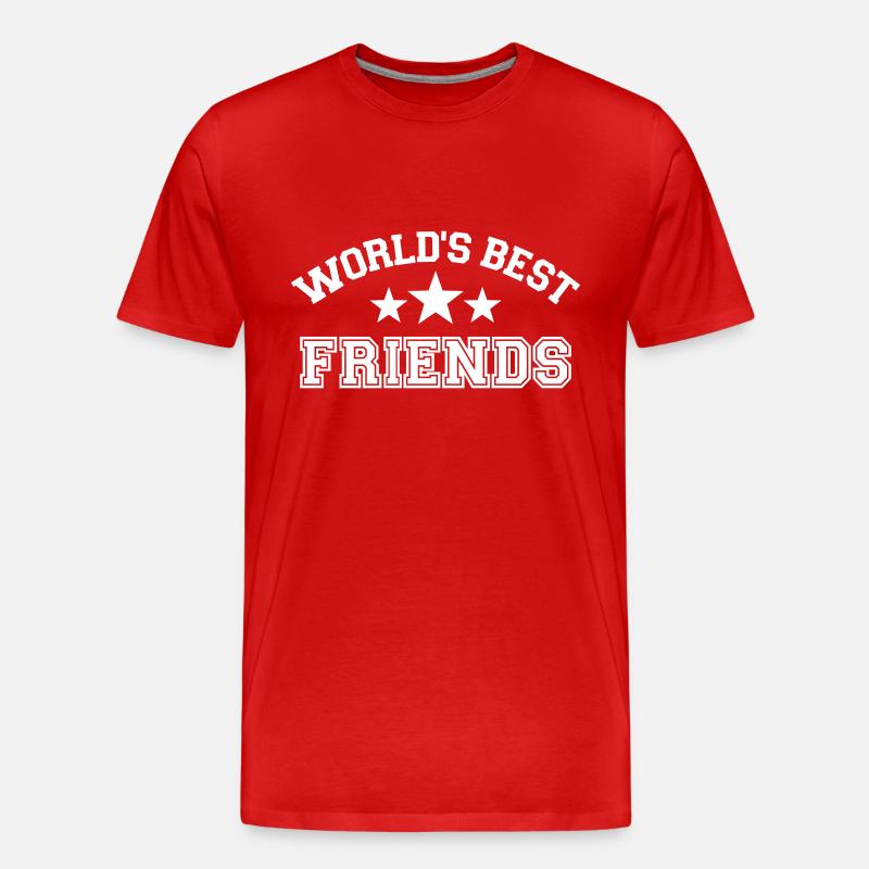 Freunde - Männer Premium Bio T-Shirt - Rot