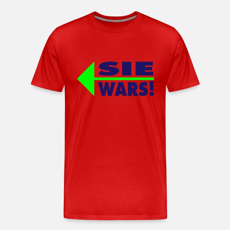 Sie wars! Partner- oder Partyshirt - Männer Premium Bio T-Shirt - Rot