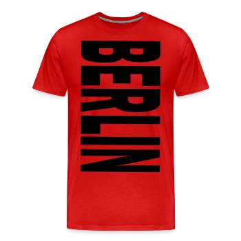 BERLIN - T-shirt bio Premium Homme - rouge - Devant - Damien (186cm)