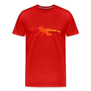 Volleyball Men's Volleyball Volleyball - Men's Premium Organic T-Shirt - red - Front - Damien (186cm)