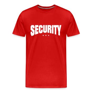 Parti Sicherheitsdienst de sécurité - T-shirt bio Premium Homme - rouge - Devant - Damien (186cm)