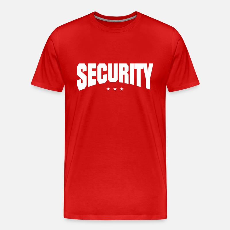 Security Sicherheitsdienst Party - Männer Premium Bio T-Shirt - Rot
