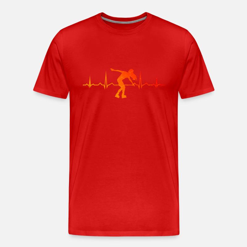 Rollerskate Rollschuhlaufen Roller Skates - Männer Premium Bio T-Shirt - Rot