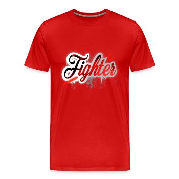 Combattant - T-shirt bio Premium Homme - rouge - Devant - Damien (186cm)