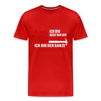 Handwerker Schlosser Mechaniker Lustiger Spruch - Männer Premium Bio T-Shirt - Rot - Vorne - Damien (186cm)