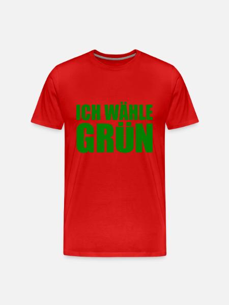 I choose green - Men's Premium Organic T-Shirt - red