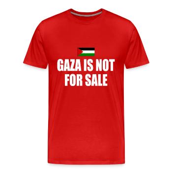 gaza is not for sale - Men's Premium Organic T-Shirt - red - Front - Damien (186cm)