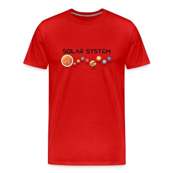 Sonnensystem mit seinen Planeten - Männer Premium Bio T-Shirt - Rot - Vorne - Damien (186cm)