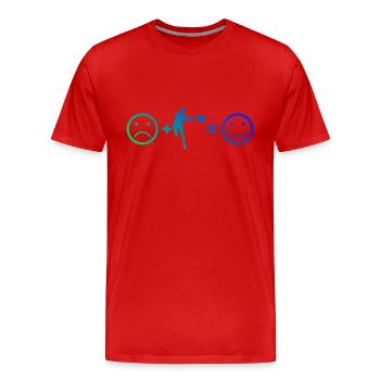 Damen Herren Tennisspielen Tennisspieler Tennis - Männer Premium Bio T-Shirt - Rot - Vorne - Damien (186cm)