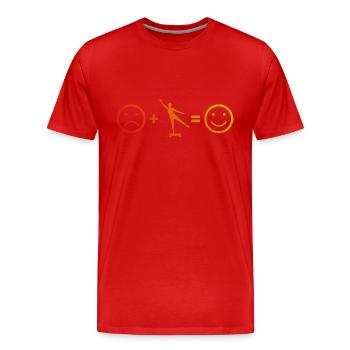 Gymnastique physique Entraînement physique Aérobic - T-shirt bio Premium Homme - rouge - Devant - Damien (186cm)
