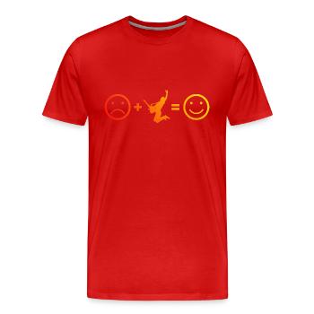 Herren Gitarrenspieler akustische gitarre - Männer Premium Bio T-Shirt - Rot - Vorne - Damien (186cm)