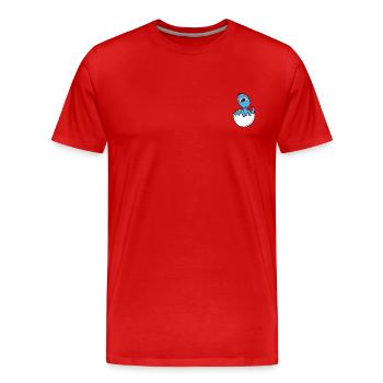 Dino Baby - Männer Premium Bio T-Shirt - Rot - Vorne - Damien (186cm)