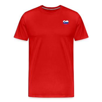 Slowenien Flagge Herz - Männer Premium Bio T-Shirt - Rot - Vorne - Damien (186cm)