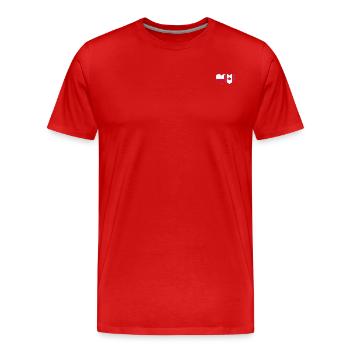 Polen Kanada Flagge Herz - Männer Premium Bio T-Shirt - Rot - Vorne - Damien (186cm)