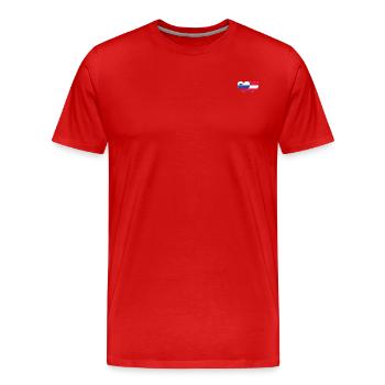 Slovenia Austria Flag Heart - Men's Premium Organic T-Shirt - red - Front - Damien (186cm)