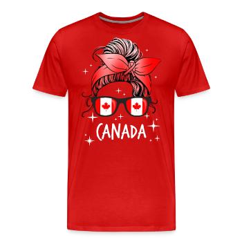 Kanada - Männer Premium Bio T-Shirt - Rot - Vorne - Damien (186cm)