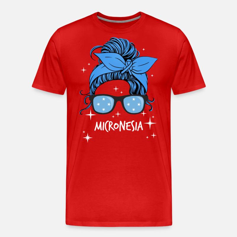 Mikronesien - Männer Premium Bio T-Shirt - Rot