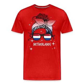 Niederlande - Männer Premium Bio T-Shirt - Rot - Vorne - Damien (186cm)