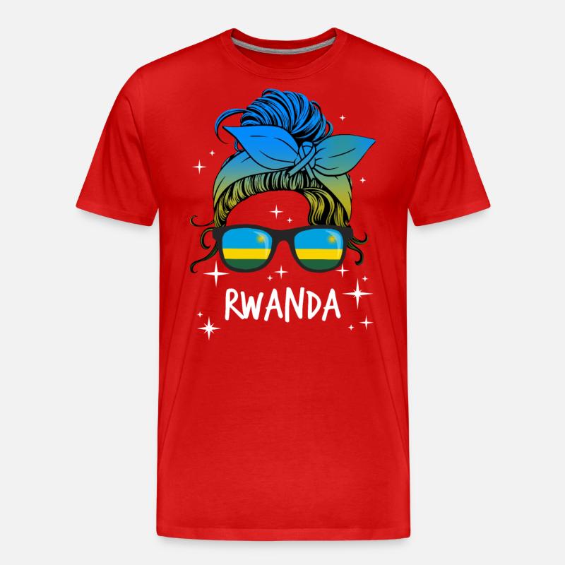 Ruanda - Männer Premium Bio T-Shirt - Rot
