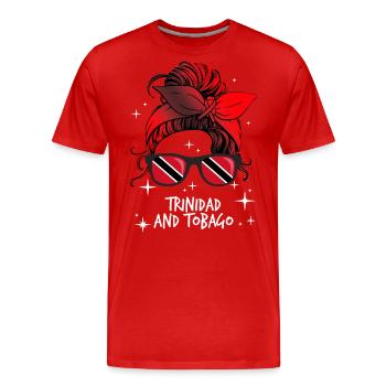 Trinité et Tobago - T-shirt bio Premium Homme - rouge - Devant - Damien (186cm)