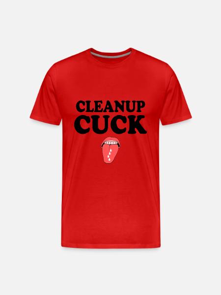 Cuckold clean up - Men's Premium Organic T-Shirt - red