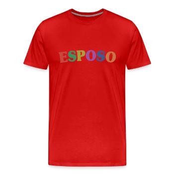 Esposo Husband To Be Groom Married Men Wedding - Men's Premium Organic T-Shirt - red - Front - Damien (186cm)