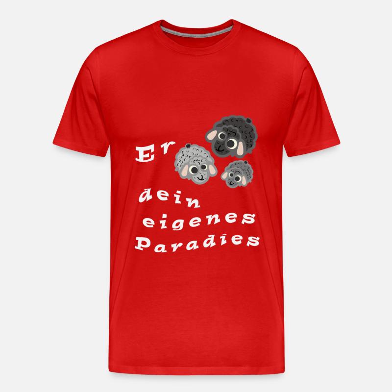 Erschafe dein eigenes Paradies - Männer Premium Bio T-Shirt - Rot