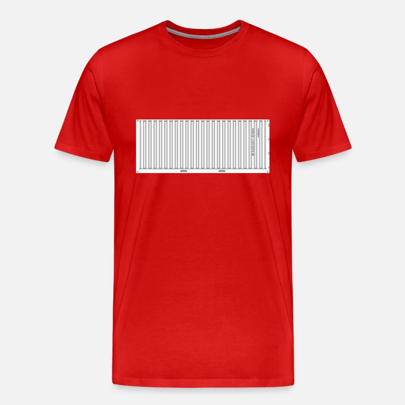 ISO-Container Seecontainer Schiffscontainer TEU - Männer Premium Bio T-Shirt - Rot