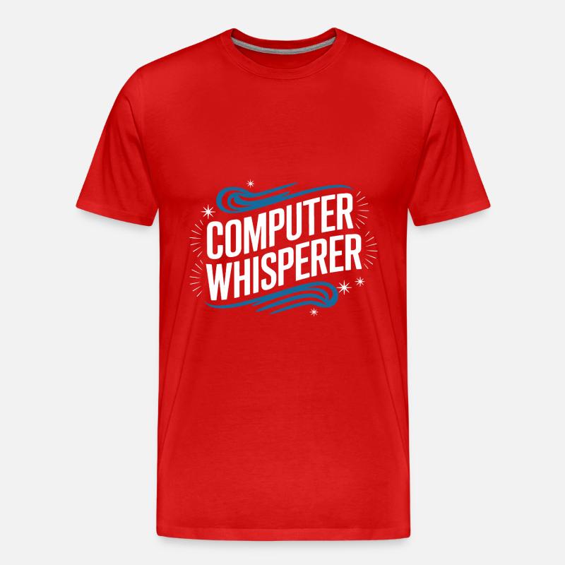 Technical Support Computer - Men's Premium Organic T-Shirt - red