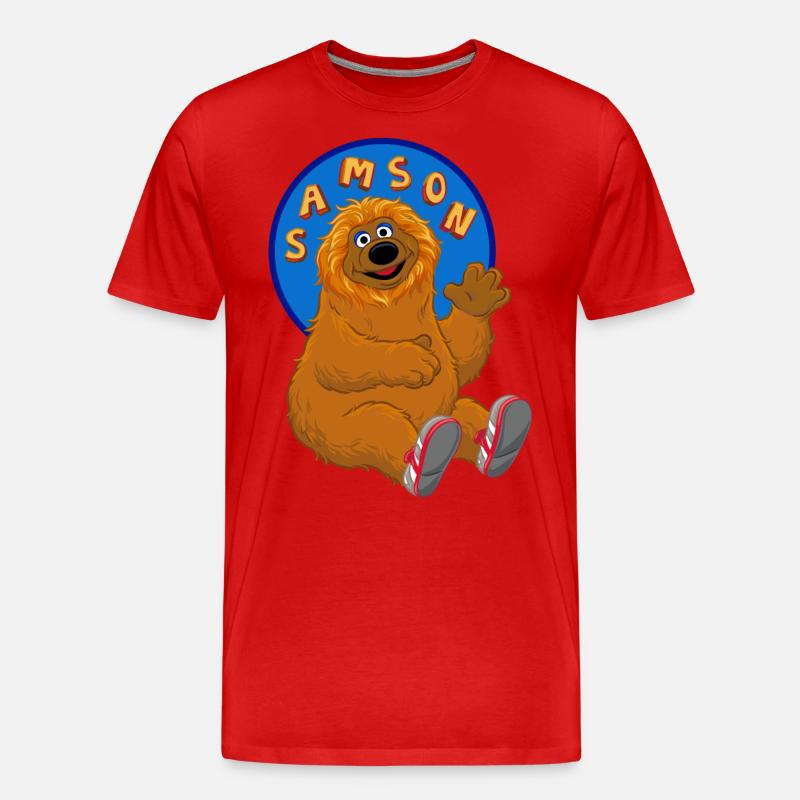 Sesamstraße Samson - Männer Premium Bio T-Shirt - Rot