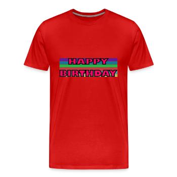 JAHRESTAG. ALLES GUTE ZUM GEBURTSTAG!. ALLES GUTE ZUM GEBURTSTAG!. - Männer Premium Bio T-Shirt - Rot - Vorne - Damien (186cm)