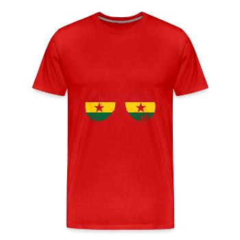 Ghana Afrique - T-shirt bio Premium Homme - rouge - Devant - Damien (186cm)