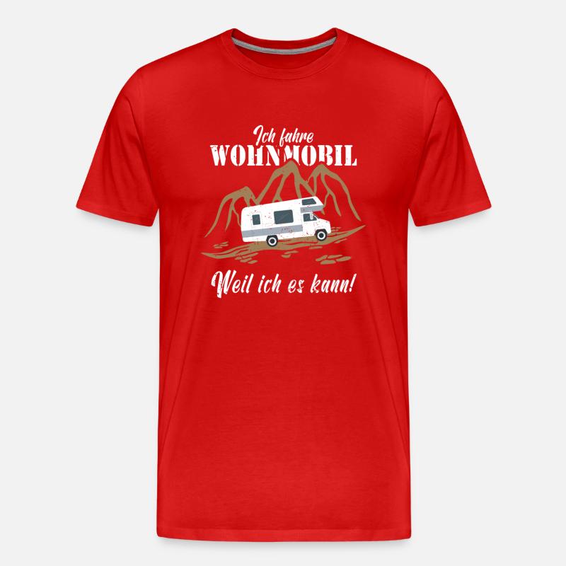 Wohnmobil Campervan - Männer Premium Bio T-Shirt - Rot