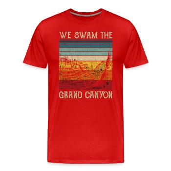 Colorado River Merchandise Wir schwammen im Großen - Männer Premium Bio T-Shirt - Rot - Vorne - Damien (186cm)