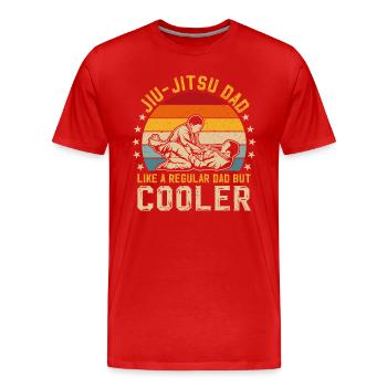 jiu jitsu dad like a regular dad but cooler - Men's Premium Organic T-Shirt - red - Front - Damien (186cm)