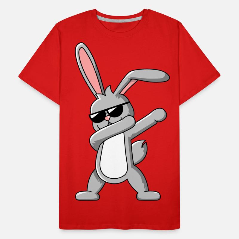 Dabbing Rabbit - Funny Dab Dance Easter Design Men's Premium Organic T-Shirt